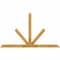 Ekena Millwork Saratoga Rough Sawn Timber Gable Bracket, Western Red Cedar, 84"W x 49"H x 4"D x 4"F, 14/12 Pitch GBW084X49X0404SAR00RWR - alternate 1